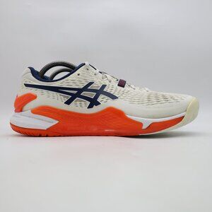 ASICS Gel-Resolution 9 Men's Size 9 White Blue Expanse Tennis Shoes 1041A330